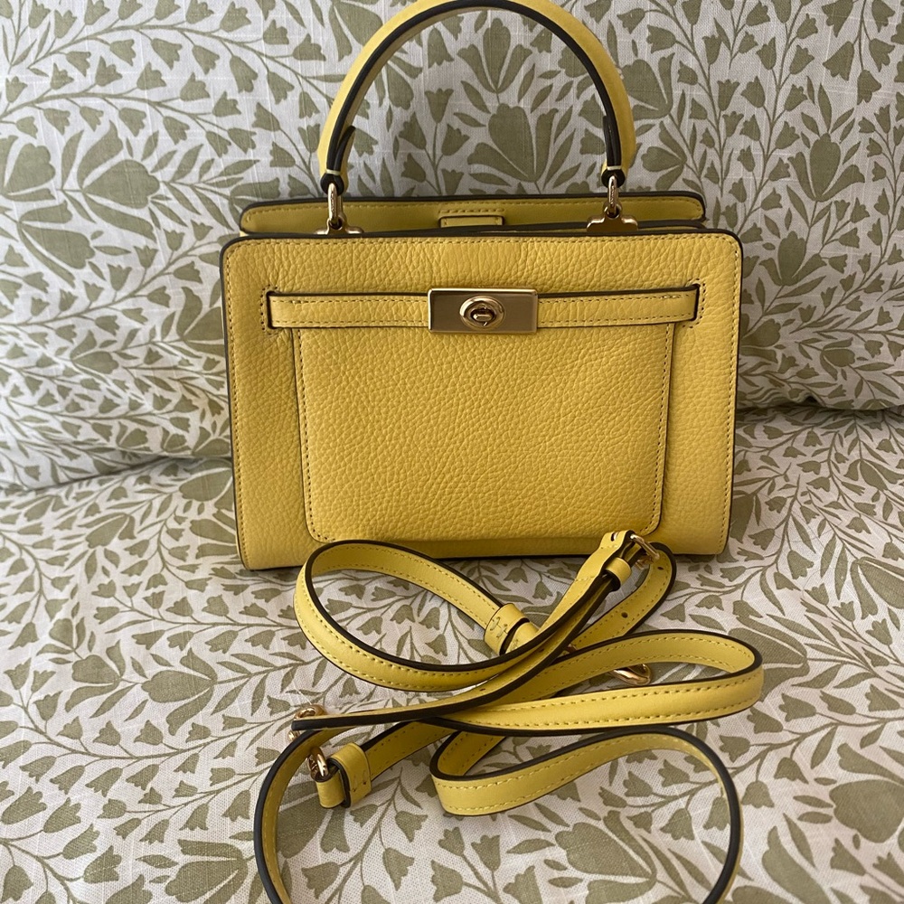 Coach Mini Lane Top Handle in Yellow